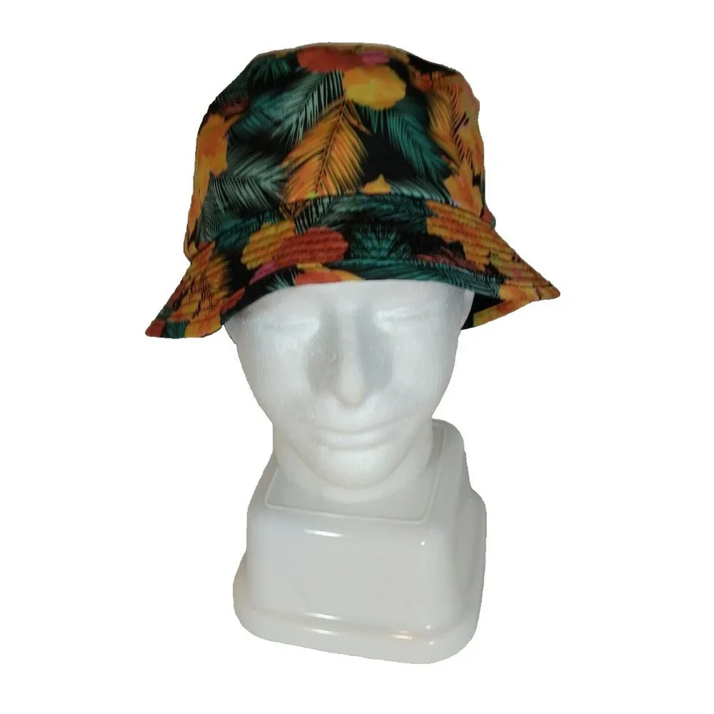 Bozkee Reversable Tropical or Black Boonie‎ Fishing Hunting Sports Cap Hat